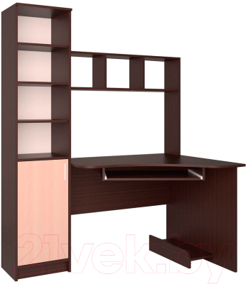 Компьютерный стол Интерлиния СК-005 (дуб венге/дуб молочный)