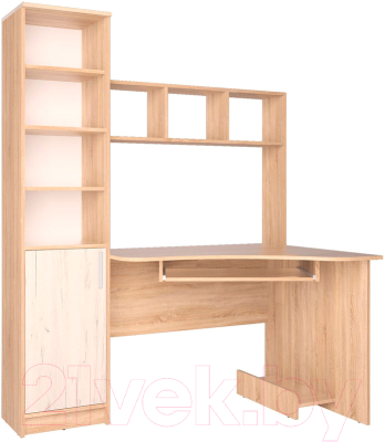 Компьютерный стол Интерлиния СК-005 (дуб сонома/дуб белый)