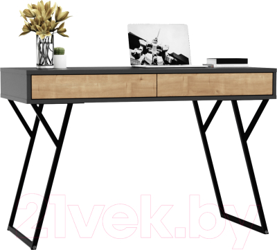 Письменный стол Crafto Лорд Лофт 02 120x60x78 (графит/дуб)