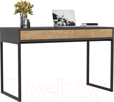 Письменный стол Crafto Лорди Лофт 02 120x60x80 (графит/ дуб)