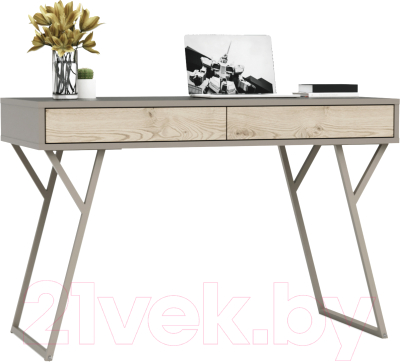 Письменный стол Crafto Лорд Лофт 03 120x60x78 (латте/ каштан)