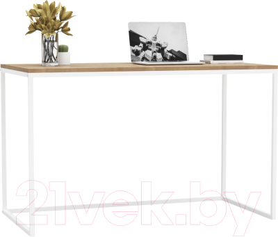 Письменный стол Crafto Вествуд Лофт 04 120x60x75 (белый/ дуб)