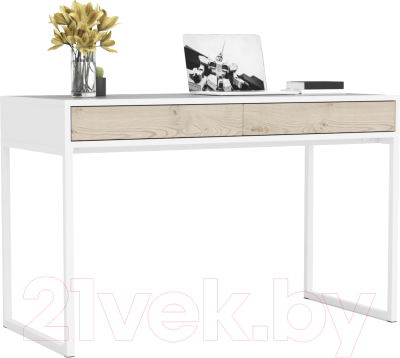 Письменный стол Crafto Лорди Лофт 04 120x60x80 (белый /каштан)