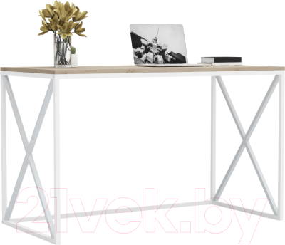 Письменный стол Crafto Модерн Лофт 06 120x60x75 (белый /каштан)