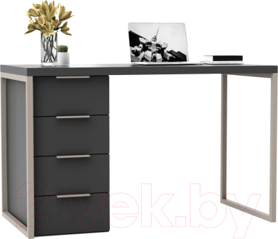 Письменный стол Crafto Кихот Лофт 06 120x60x75 (латте/ графит)