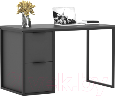 Письменный стол Crafto Курт Лофт 07 120x60x75 (графит)