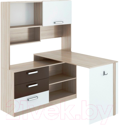 Письменный стол Rinner Волкер М07 (ясень шимо светлый/белый)