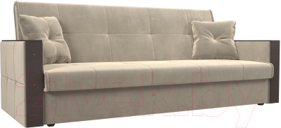 Диван Mebelico Валенсия / 100602 (микровельвет, бежевый)