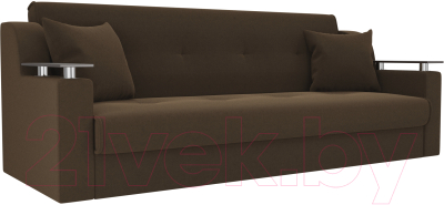 Диван Mebelico Сенатор / 100617 (микровельвет, коричневый)