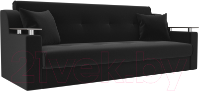 Диван Mebelico Сенатор / 100618 (микровельвет, черный)