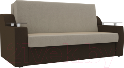 Диван Mebelico Сенатор 215 / 106462 (160, микровельвет бежевый/коричневый)