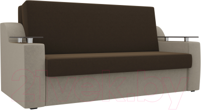 Диван Mebelico Сенатор 215 / 106442 (140, микровельвет коричневый/бежевый)