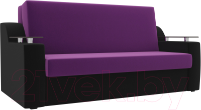 Диван Mebelico Сенатор 215 / 106444 (140, микровельвет фиолетовый/черный)