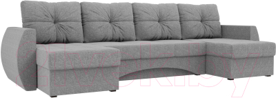Диван П-образный Mebelico Сатурн / 101000 (рогожка, серый)