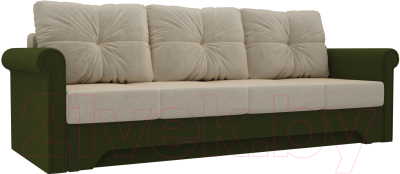 Диван Mebelico Европа / 101175 (микровельвет, бежевый/зеленый)