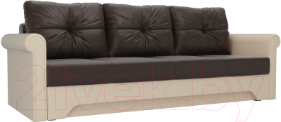 Диван Mebelico Европа / 101182 (экокожа, коричневый/бежевый)