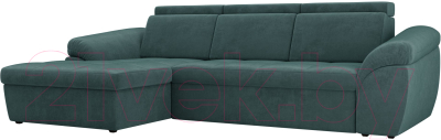 Диван угловой Лига Диванов Мисандра левый / 101805 (велюр бирюзовый)