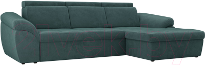 Диван угловой Лига Диванов Мисандра правый / 101805 (велюр бирюзовый)