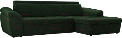 Диван угловой Лига Диванов Мисандра правый / 101806 (велюр зеленый)