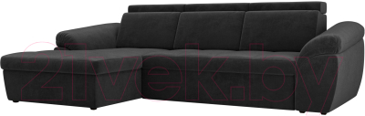 Диван угловой Лига Диванов Мисандра левый / 101808 (велюр серый)