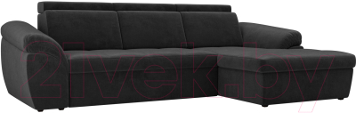 Диван угловой Лига Диванов Мисандра правый / 101808 (велюр серый)