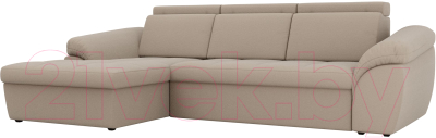 Диван угловой Лига Диванов Мисандра левый / 101816 (рогожка бежевый)