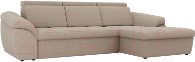 Диван угловой Лига Диванов Мисандра правый / 101816 (рогожка бежевый)