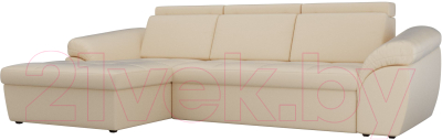Диван угловой Лига Диванов Мисандра левый / 101819 (экокожа бежевый)