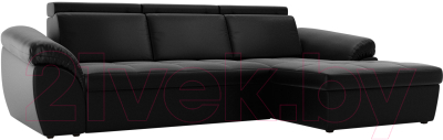 Диван угловой Лига Диванов Мисандра правый / 101822 (экокожа черный)