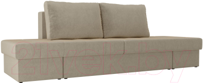 Диван Лига Диванов Сплит / 101958 (микровельвет бежевый)