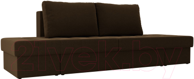 Диван Лига Диванов Сплит / 101960 (микровельвет коричневый)
