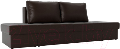 Диван Лига Диванов Сплит / 101968 (экокожа коричневый)