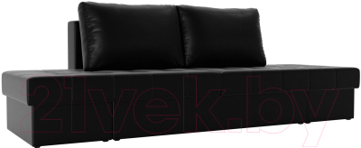 Диван Лига Диванов Сплит / 101969 (экокожа черный)