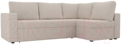 Диван угловой Лига Диванов Оливер правый / 102074 (рогожка бежевый)
