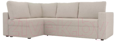 Диван угловой Лига Диванов Оливер левый / 102074 (рогожка бежевый)