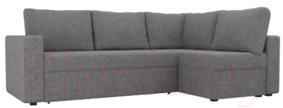 Диван угловой Лига Диванов Оливер правый / 102076 (рогожка серый)