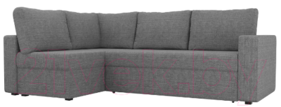 Диван угловой Лига Диванов Оливер левый / 102076 (рогожка серый)