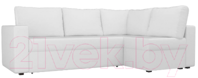 Диван угловой Лига Диванов Оливер правый / 102078 (экокожа белый)