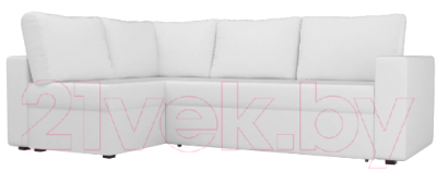 Диван угловой Лига Диванов Оливер левый / 102078 (экокожа белый)