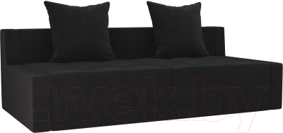 Диван Лига Диванов Мартин / 102808 (велюр черный)