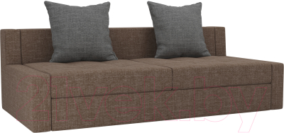 Диван Лига Диванов Мартин / 102818 (рогожка коричневый/серый)