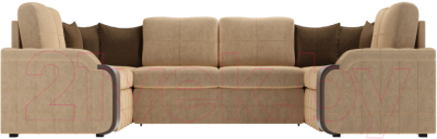 Диван П-образный Лига Диванов Николь П-образный 105 / 60348 (микровельвет, бежевый)