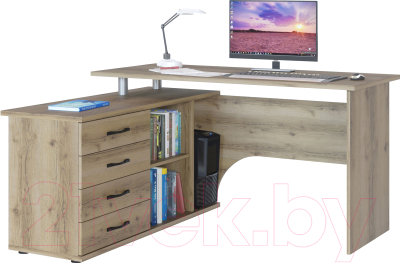 Компьютерный стол Сокол-Мебель КСТ-109 (левый, дуб делано)