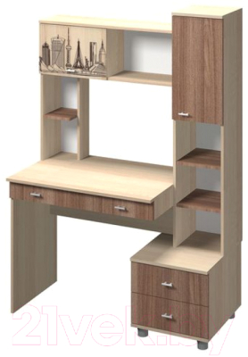 Компьютерный стол Премиум Персона-10 (шимо светлый/шимо темный)