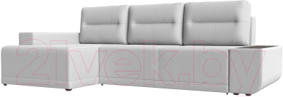 Диван угловой Лига Диванов Чикаго левый / 110767 (экокожа белый)