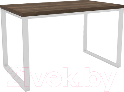 Письменный стол Hype Mebel Чикаго 110x50 (белый/дуб галифакс олово)