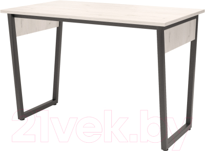 Письменный стол Millwood Лофт Чикаго Р-1 110x65 (дуб белый Craft/металл черный)
