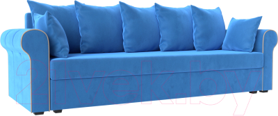 Диван Mebelico Рейн / 112548 (велюр голубой/кант бежевый)