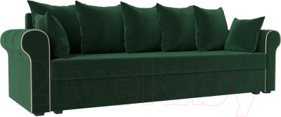 Диван Mebelico Рейн / 112549 (велюр зеленый/кант бежевый)