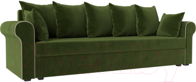 Диван Mebelico Рейн / 112557 (микровельвет зеленый/кант бежевый)
